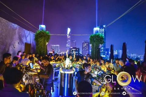 Glow Skybar Party Scene