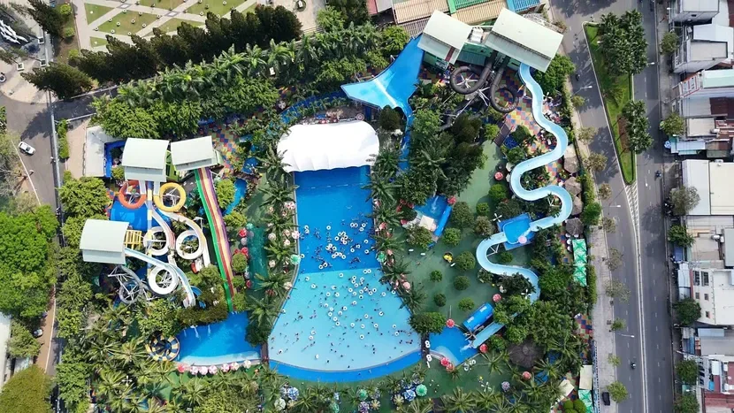 Splash and Slide at Dam Sen Water Park Saigon