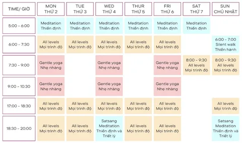 All-Levels Hatha Yoga Class at Sivananda Ho Chi Minh Center