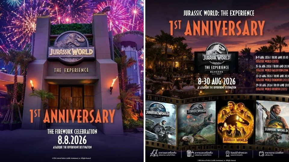 Jurassic World Anniversary Fireworks Display
